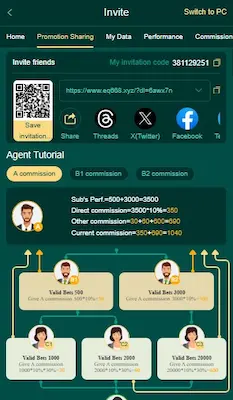 Refferal Earning System In EQ668 Game